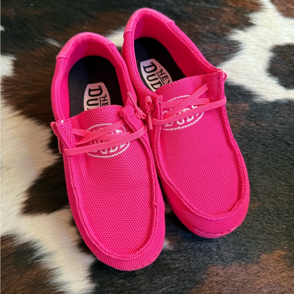 Hey Dude Hot Pink Mesh Slip-On Shoes